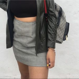 Trendy pattern zip up mini pencil skirt